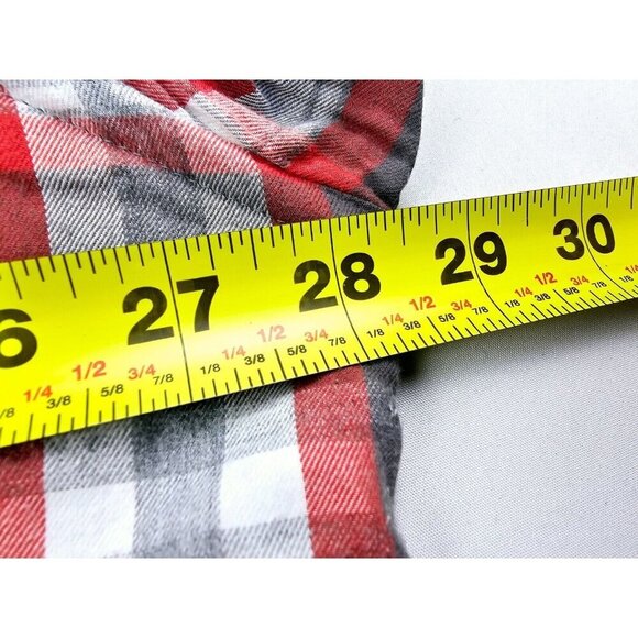 Untuckit Size 3XL Mens Gray White Red Check Long Sleeve Cotton Logo Shirt - Picture 2 of 10